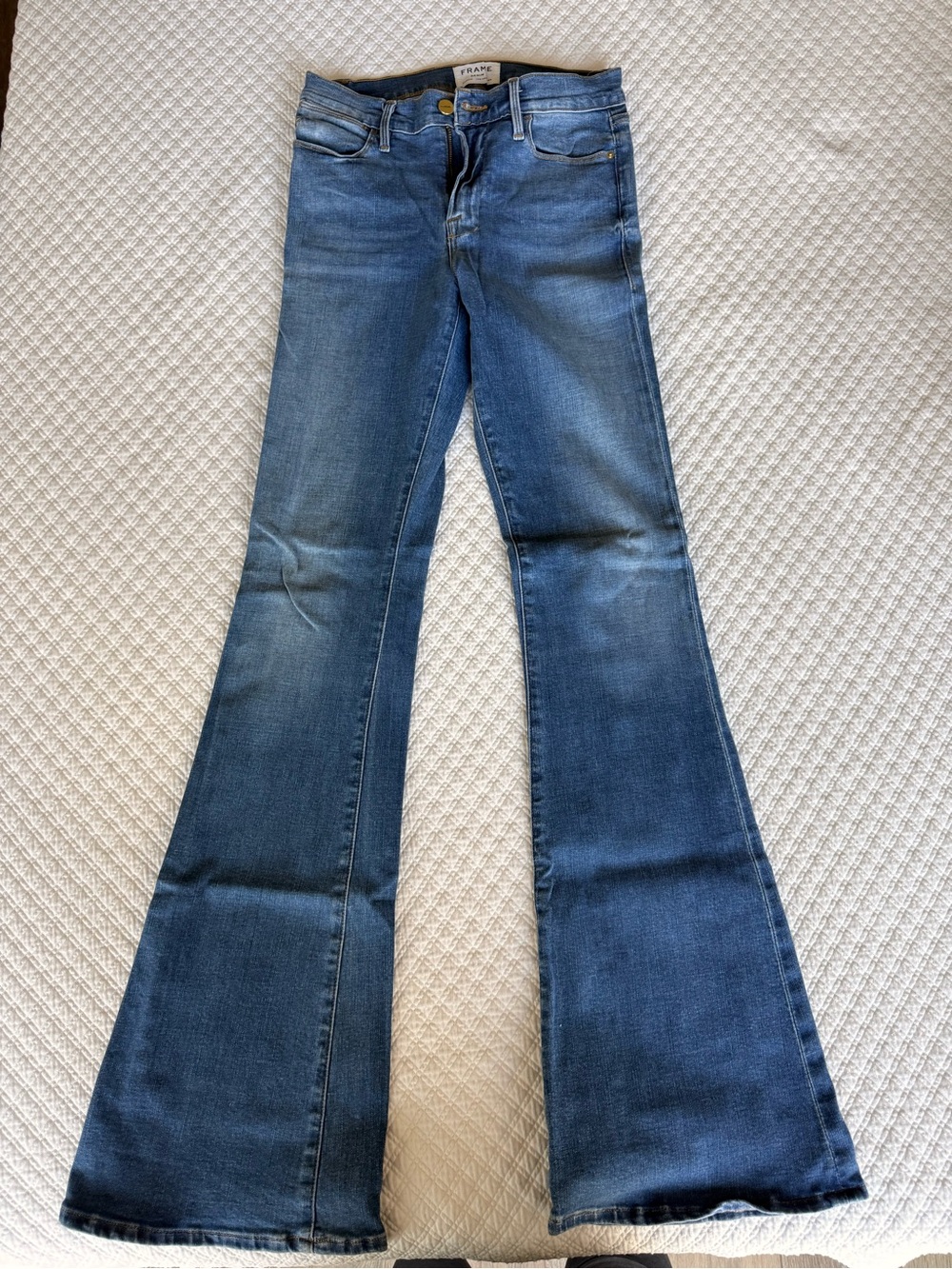 Frame Denim Blue Flare Jeans - Women's Wide Leg